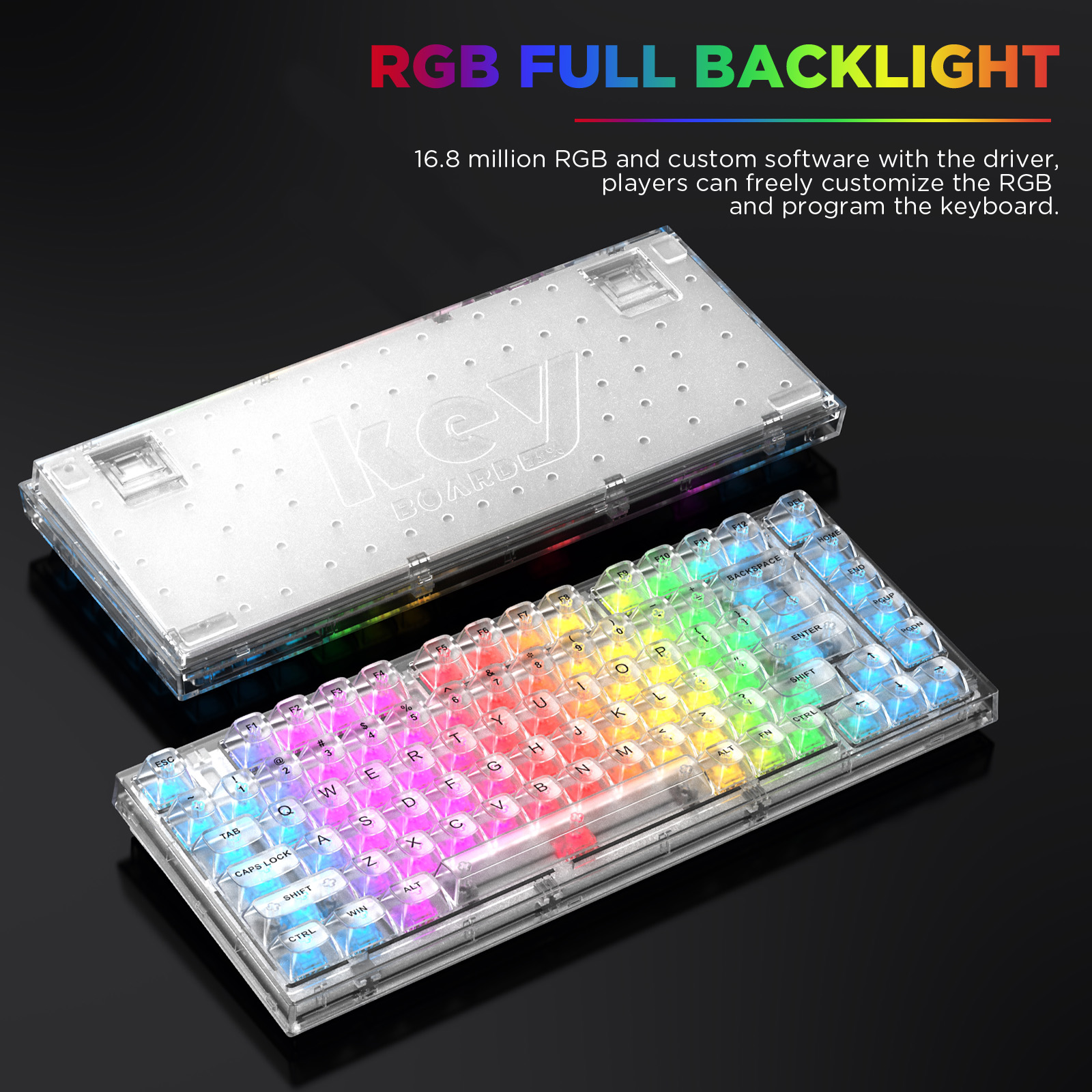YUNZII X75 White 82 Keys Hot S - đánh giá và giá Keyboard Gaming Transparent