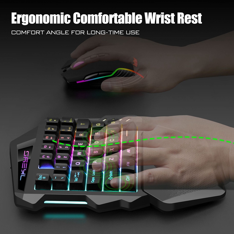 Gamwing RGB Backlit One Handed - đánh giá và giá Gaming Keyboard Half
