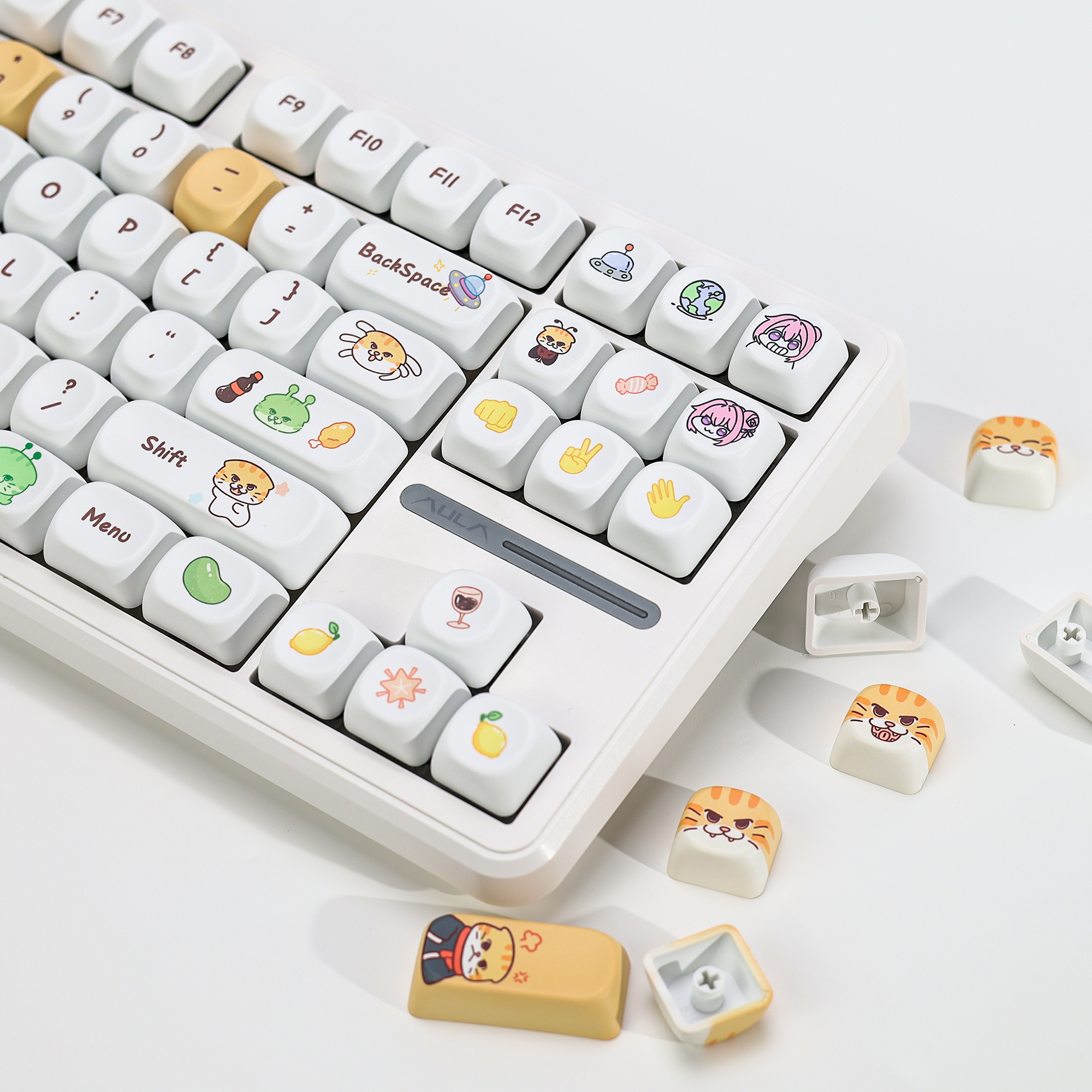 KBDiy Cute Bad Cat Theme Keyca - đánh giá và giá Gaming Keyboard Number Pad