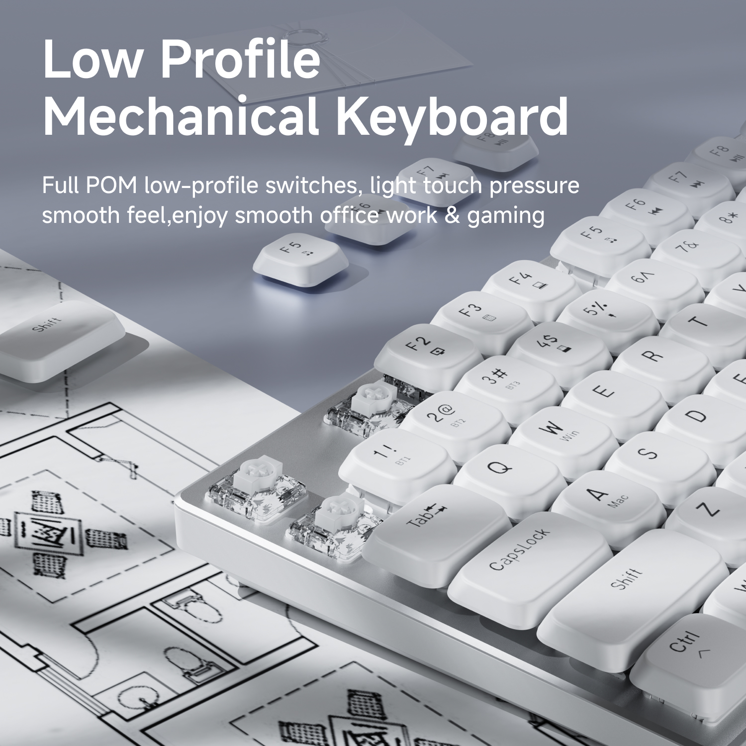 EWEADN Wireless Low-Profile Me - đánh giá và giá Gaming Keyboard Ergo