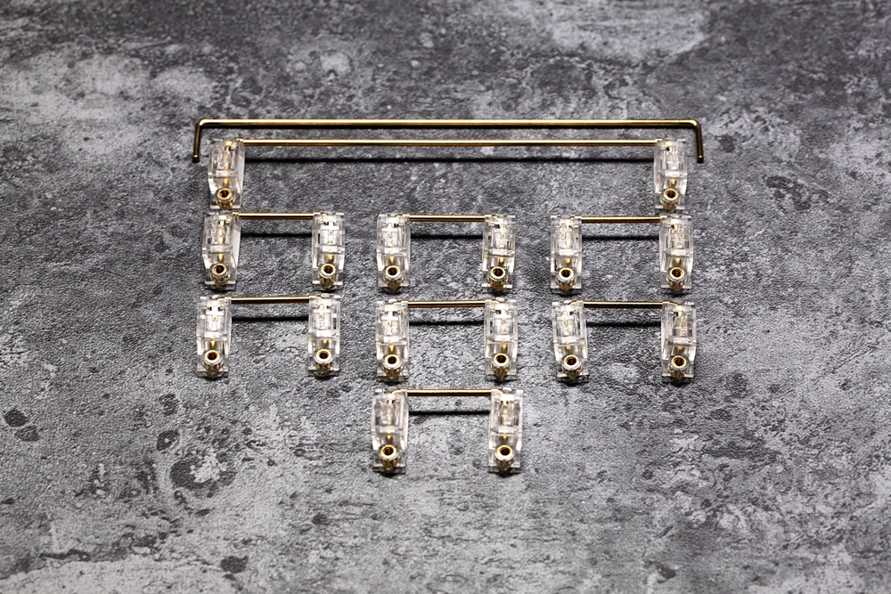 Everglide Transparent Gold Pla - đánh giá và giá Keyboard Gaming Transparent