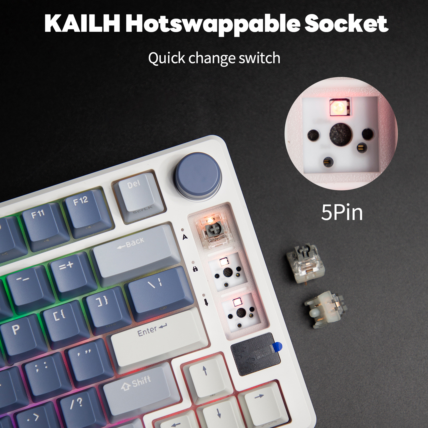 RK ROYAL KLUDGE M75 2.4G Wirel - đánh giá và giá Gaming Keyboard Half