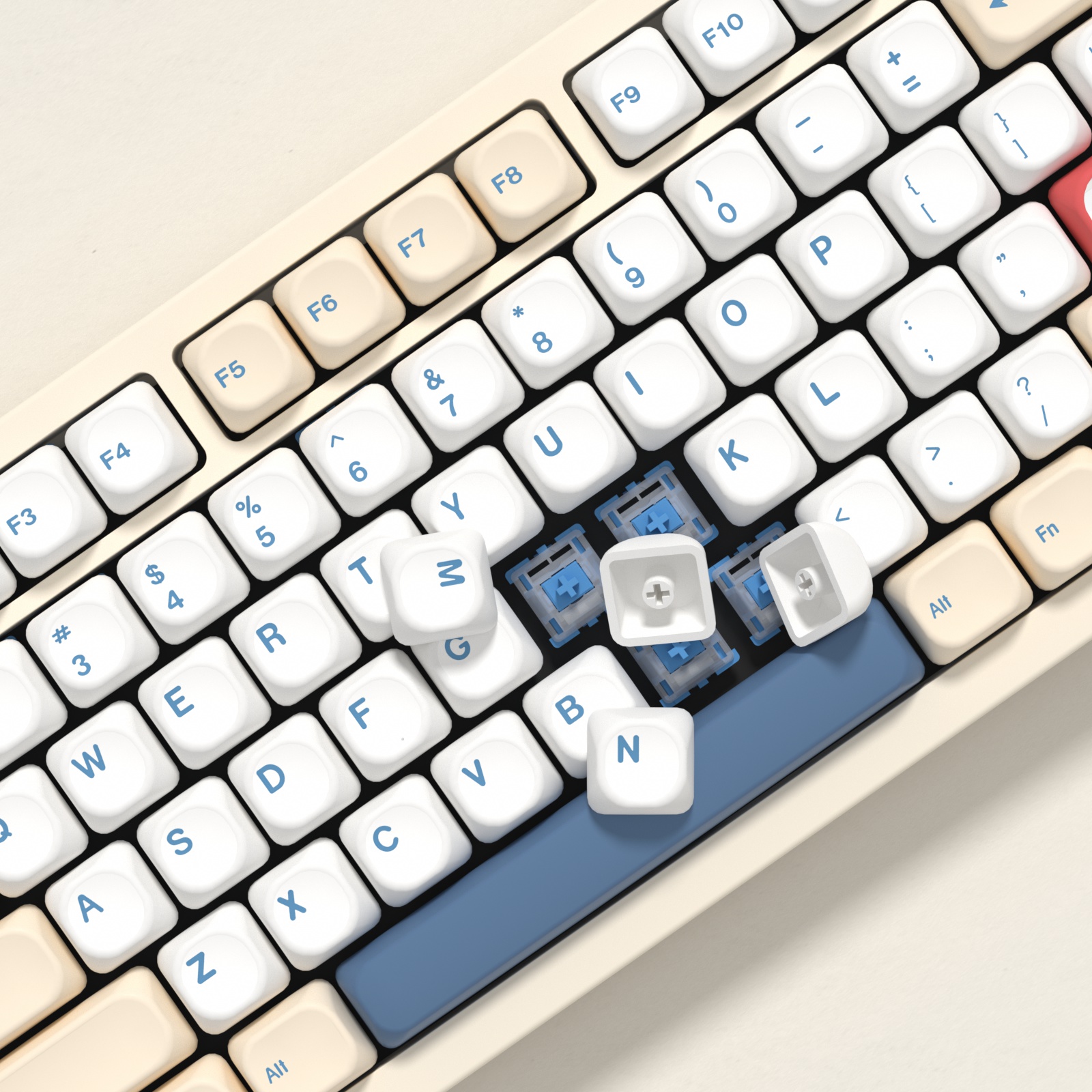 KBDiy GMK Soymilk Keycaps Retr - đánh giá và giá Gaming Keyboard Number Pad