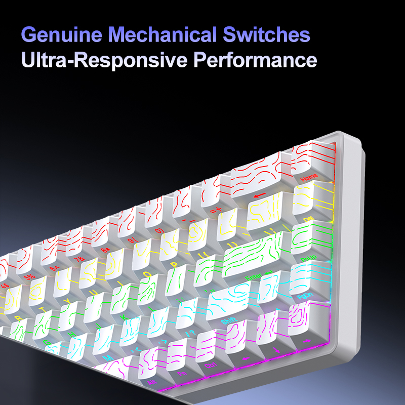 APAYADO A68 Wired Mechanical K - đánh giá và giá Gaming Keyboard Half