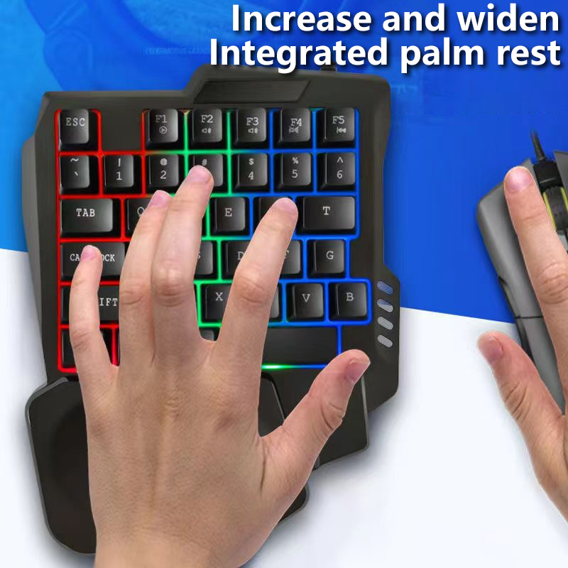 RGB Gaming Keyboard Single Han - đánh giá và giá Gaming Keyboard Half