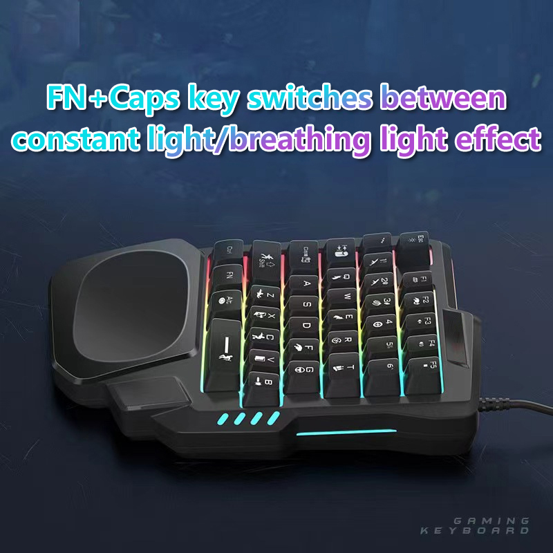 RGB Gaming Keyboard Single Han - đánh giá và giá Gaming Keyboard Half