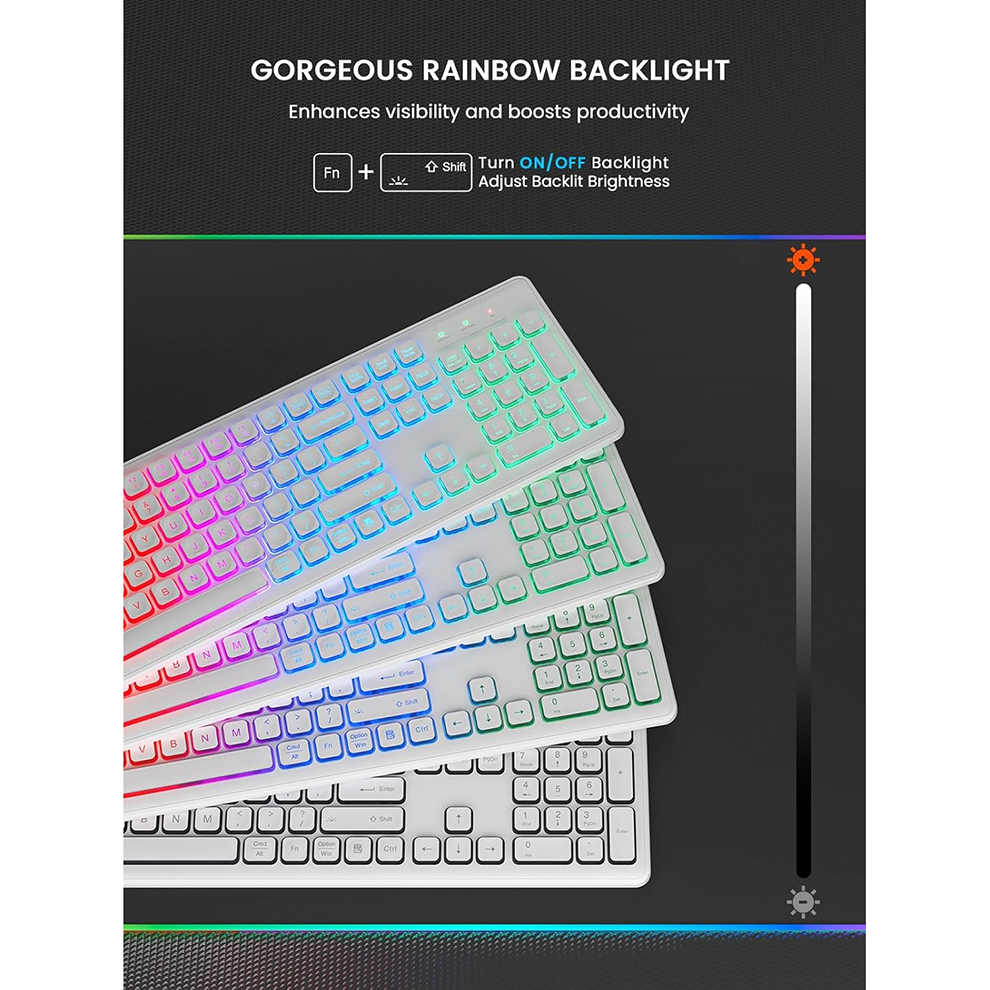 Backlit Wireless Keyboard and  - đánh giá và giá Gaming Keyboard And Mouse Combo